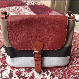 Burberry Gowen Canvas And Leather Crossbody Bag